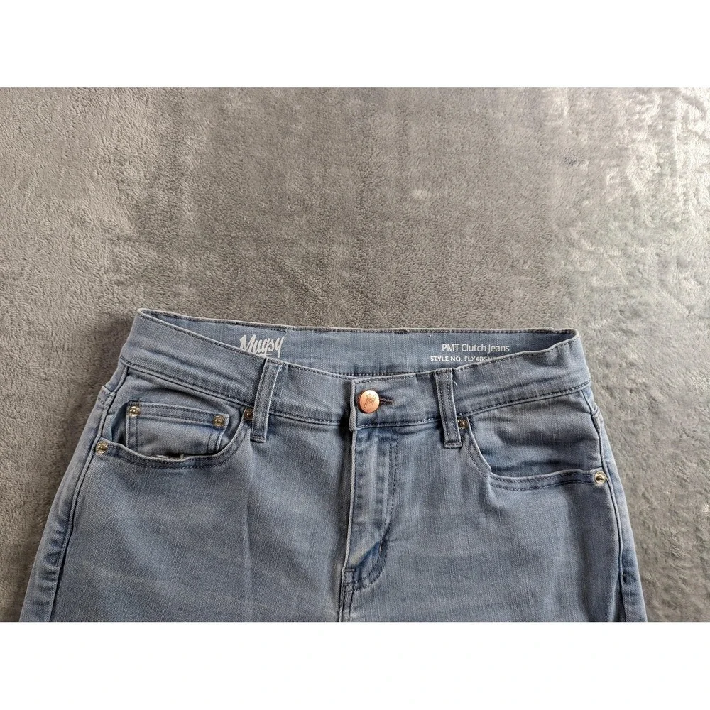 Mugsy Jeans Mens 30x30 Blue PMT Clutch Slim Tapered Stretch Light Wash Denim